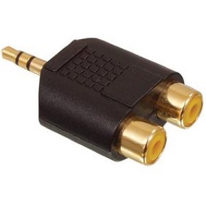 3,5-mm-jack-hanstik - 2 x 3,5-phono-hunstik